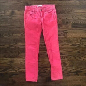 Free People Hot Pink Corduroy Stretch Skinny Pants